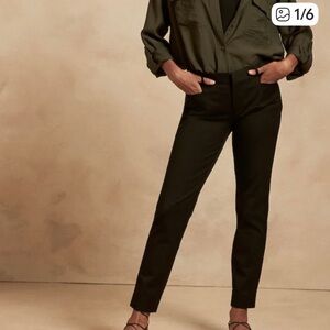 Banana Republic Sloan black crop pants